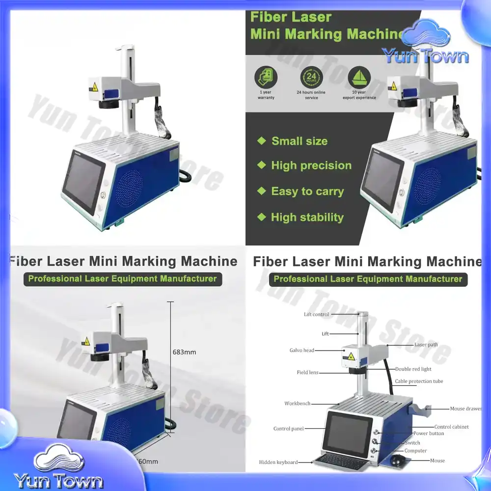 Industrial Laser Marking Machine - Laserowa znakowarka światłowodowa 100W do metalu,